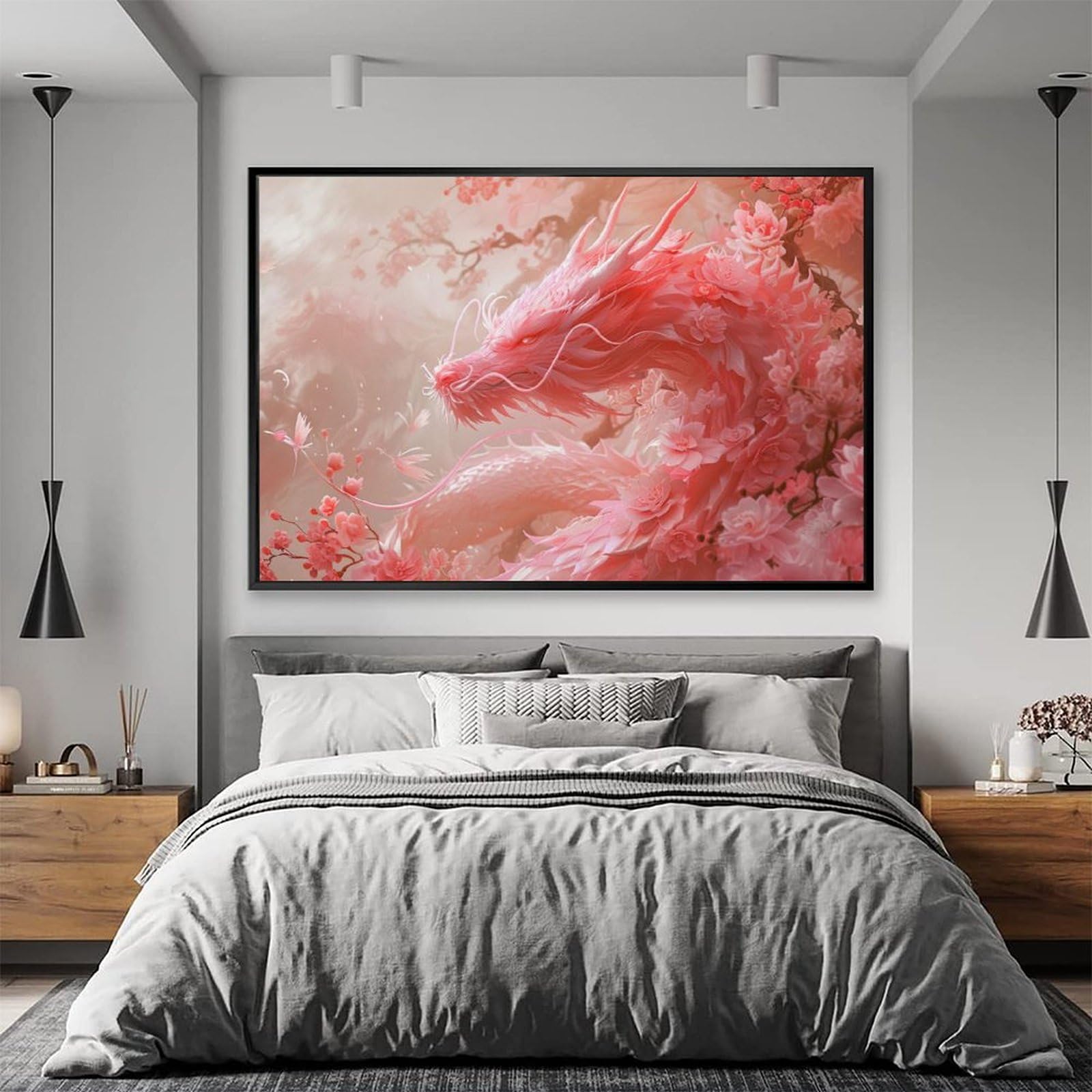 ピンクドラゴン BIGポスター！ Amazon.co.jp: 絵画 ピンクドラゴン