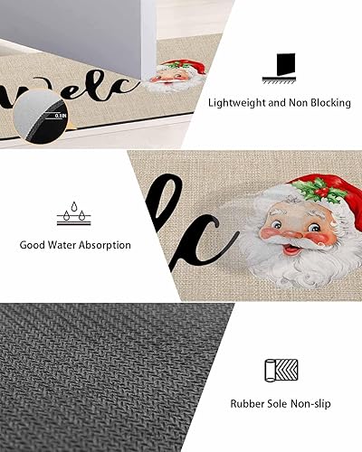 Miniatura 3 de Tapete de baño de Santa para bañera, antideslizante, de secado rápido y absorbente, tierra de diatomeas, fregadero de ducha para dormitorio, cocina,