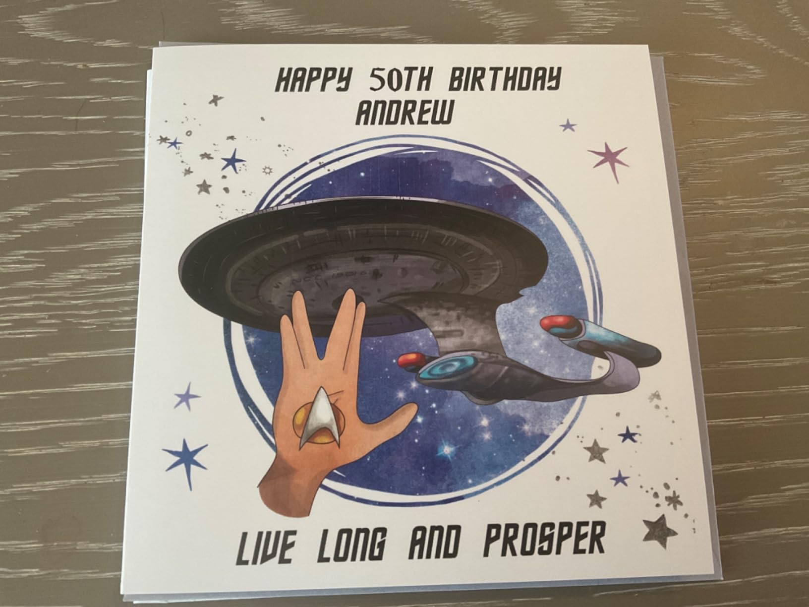 Star Trek Personalised Birthday Card : Amazon.co.uk: Handmade Products
