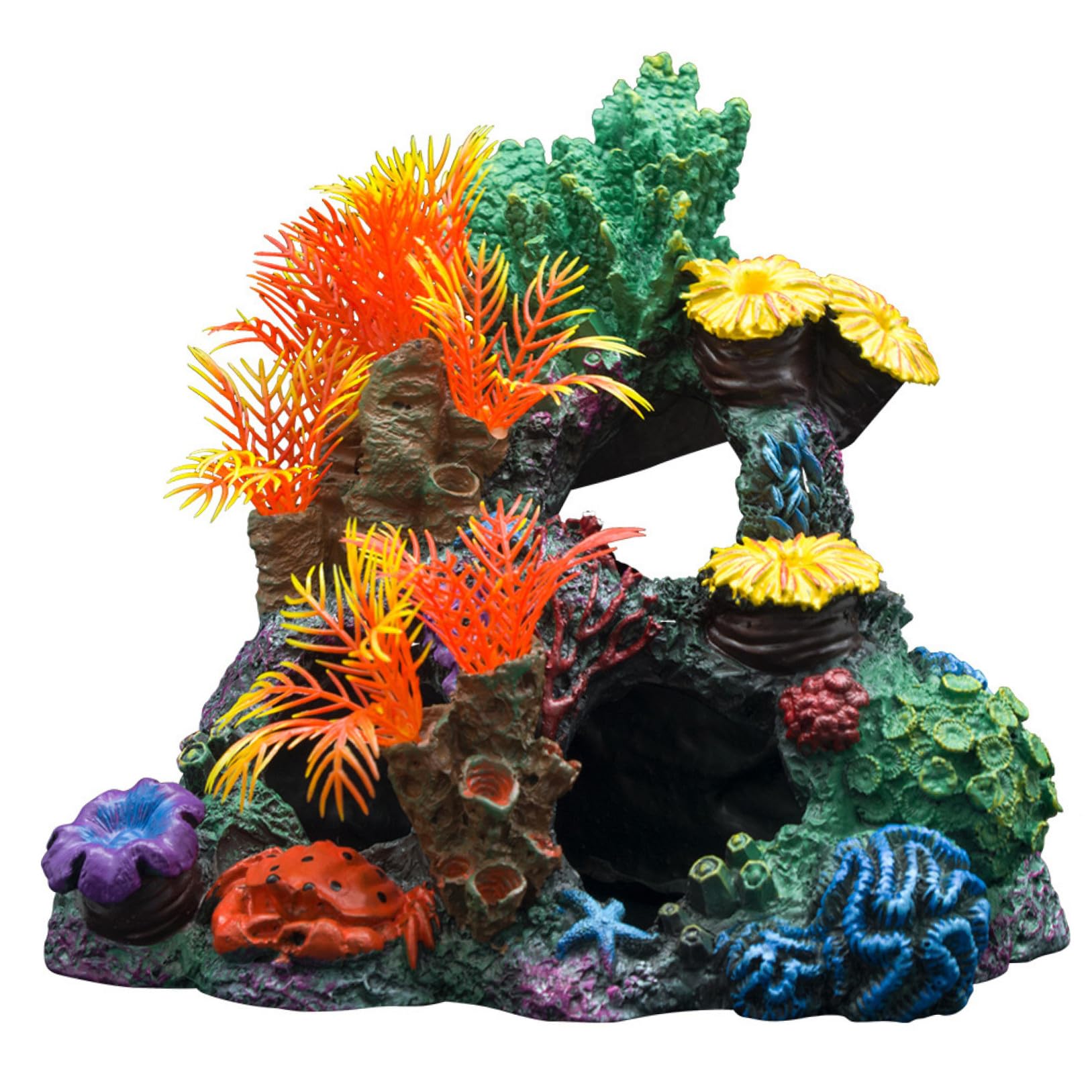 ERINGOGO Décor Corail Résine pour Aquarium Paysage Poisson Abri Décoratif Couleur Aléatoire