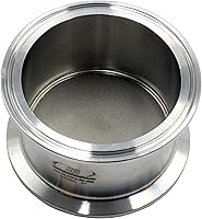 Vista 1 de HFS (R) Placa de filtro de triple abrazadera de 3 pulgadas con filtro de pantalla de 0,5 micrones de acero inoxidable 304 (3 pulgadas, 0,5 micras)