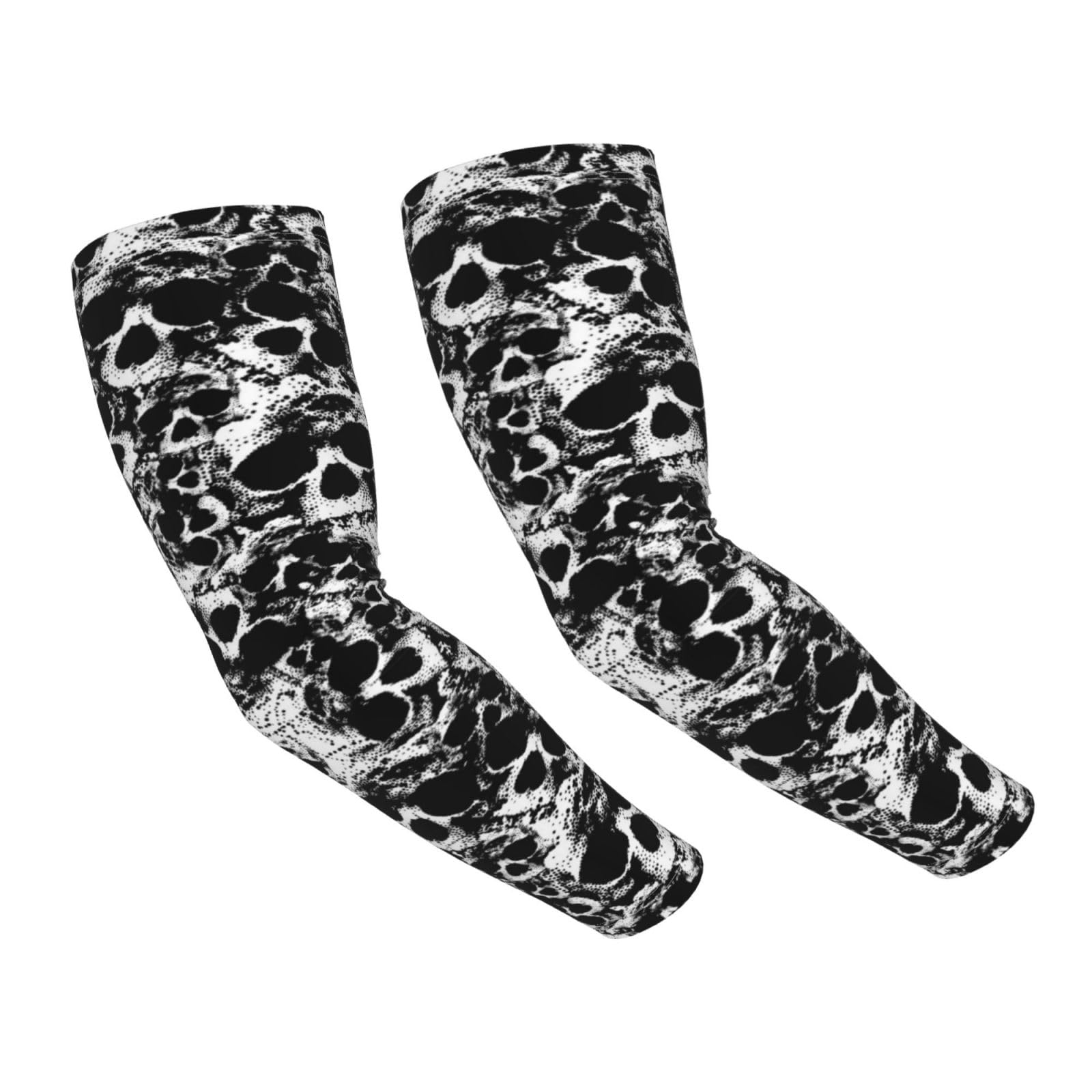 TKDYVAI Skull Arm Sleeves Cool Arm Cover Sleeves Sleeves Men Cooling Arm Sleeves for Outdoor