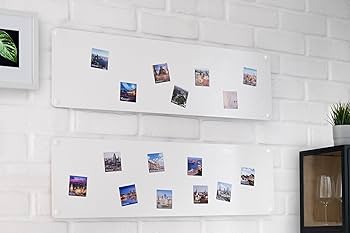 3 Lavagne Magnetiche Nere Da Parete - 62,5x20 Cm, Acciaio, Per Appunti, Foto E Calamite - Foto 6