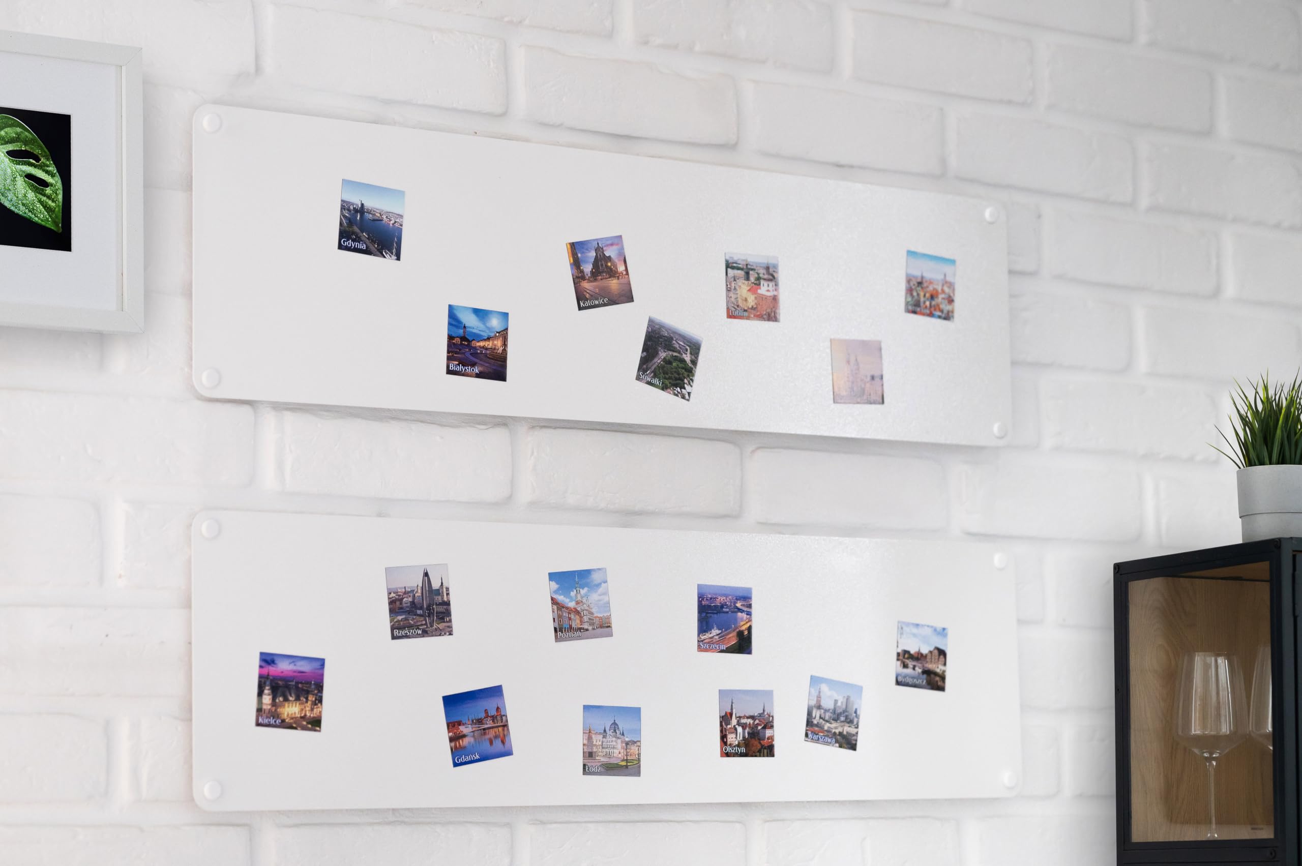 2 Lavagne Magnetiche In Acciaio 80x22 Cm - Pannelli Per Calamite, Bianco, Per Cucina O Ufficio - Foto 3