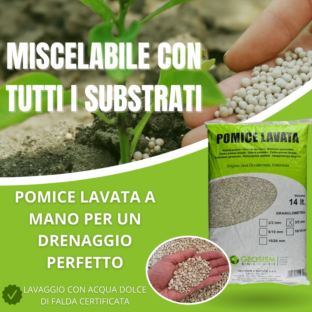 Piedra pómez Lavada Geosism 2/3 mm (Pallet de 155 Bolsas de 14 lt)