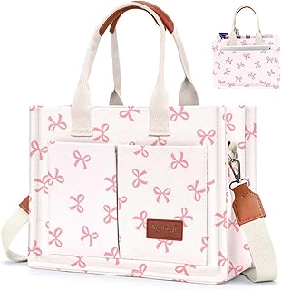 Canvas Tote Bag for Women with Pockets Crossbody Bag Tote Shoulder Handbags Casual Work