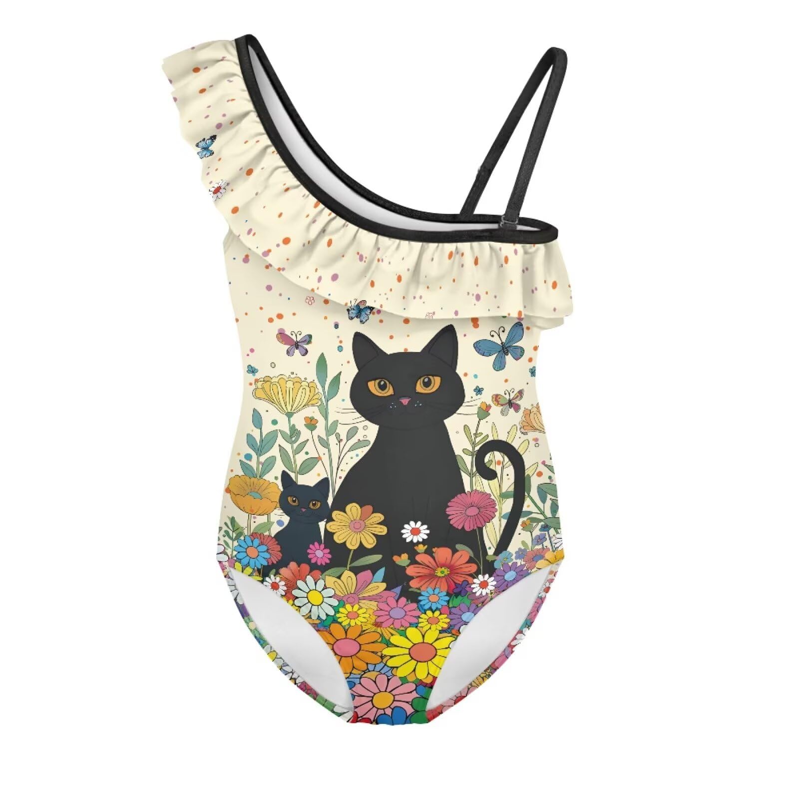 Yzaoxia Girls One Piece Swimsuits Bathing Suit for Kids Swimwear 3-14Y