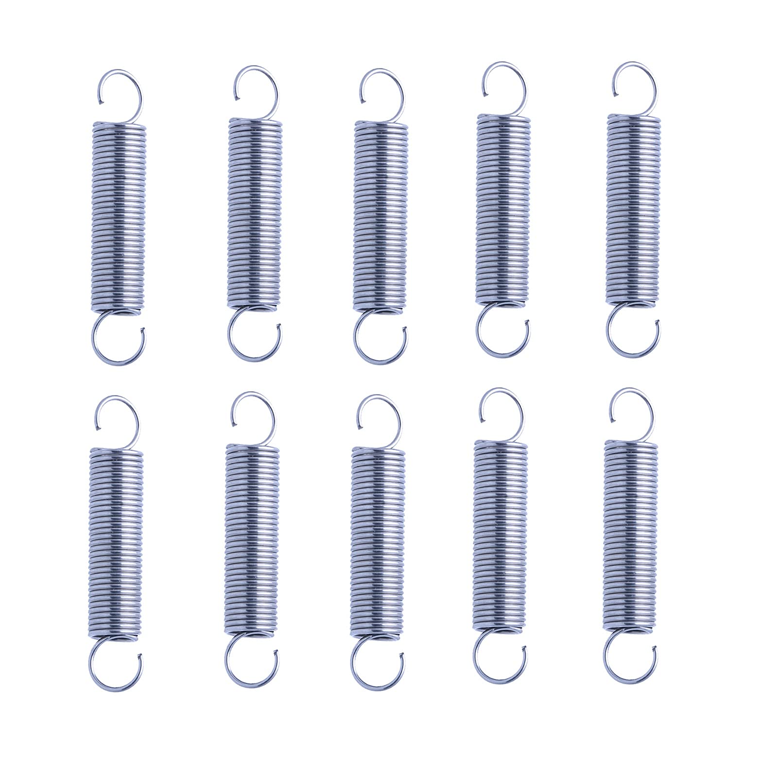Extension Heavy 10 Pieces, Wire Diameter 0.6mm, Outer Diameter 7mm, Length 20-50mm, Extended Compressed Dual Hook Expansion Tension Spring Wire Hook (Size : 30mm)