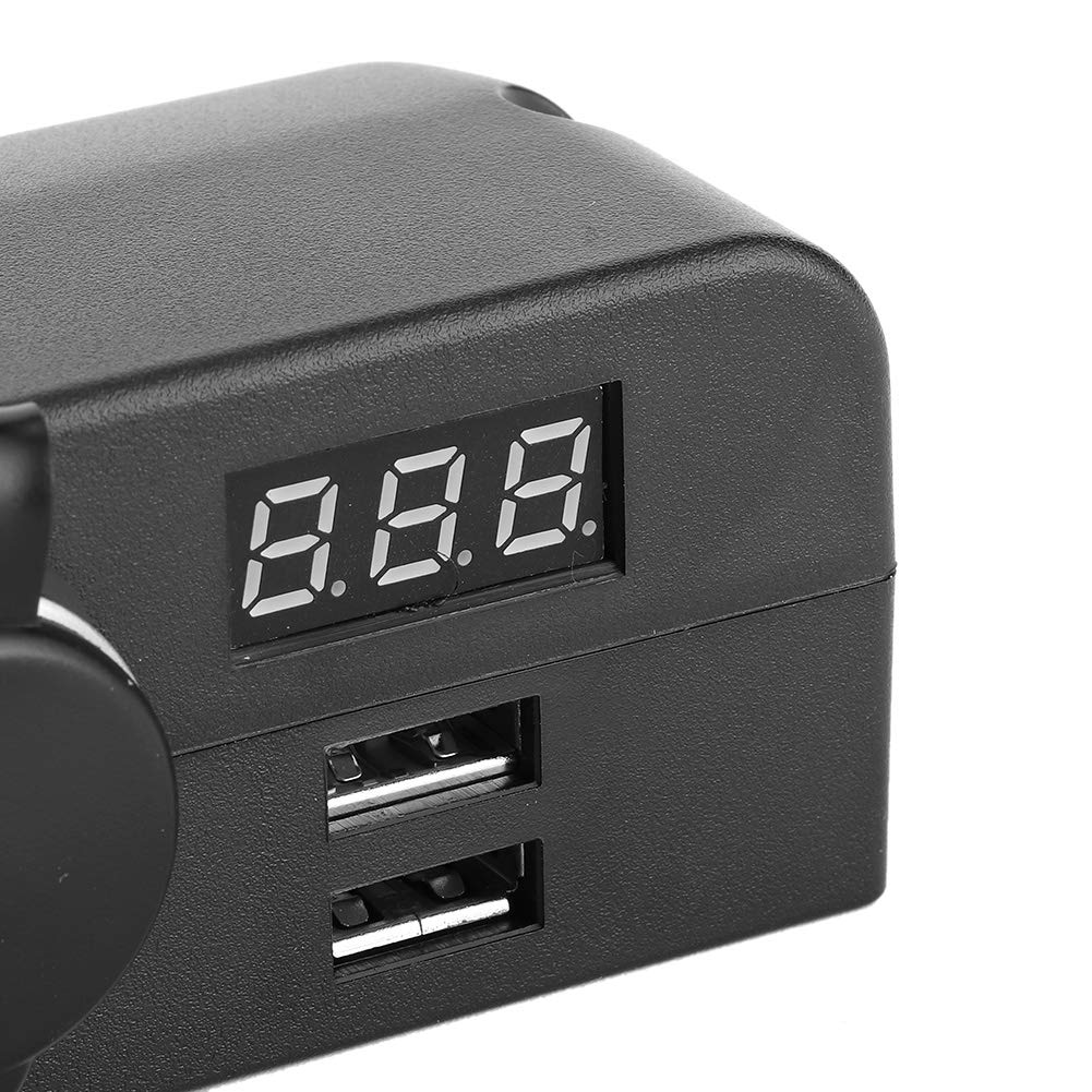 Enchufe del Encendedor de Cigarrillos, Divisor de cigarros 3 en 1 Adaptador de Corriente multifunción del voltímetro del Cargador del Coche del USB