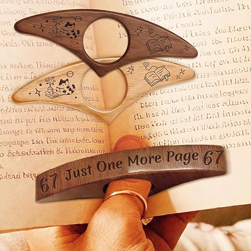 Miniatura 10 de Soporte personalizado para páginas de libro con pulgar, soportes personalizados para páginas de libro para lectura, soporte de madera personalizado