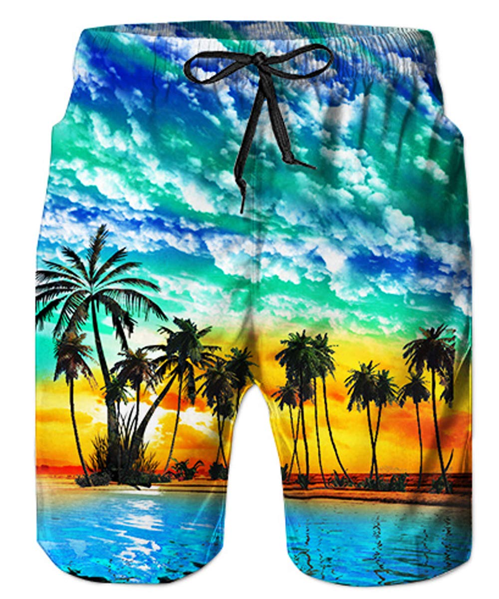 TUONROAD Costumi Uomo Mare 3D Stampato Bermuda da Bagno Asciugatura Rapida Costume Surf Pantaloncini S-3XL