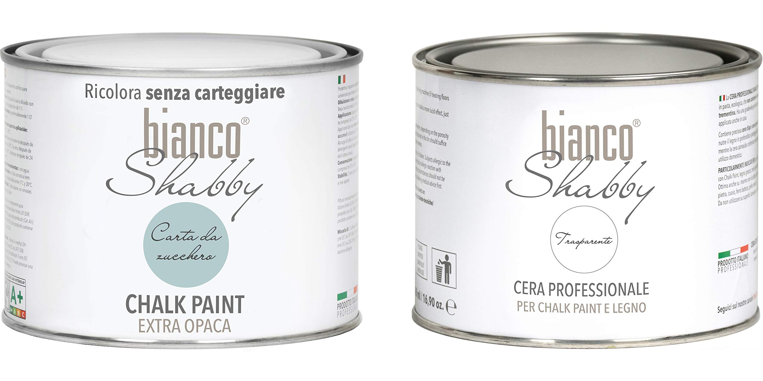Chalk Paint & Cera Neutra – Pintura Shabby Chic + cera profesional, azul claro