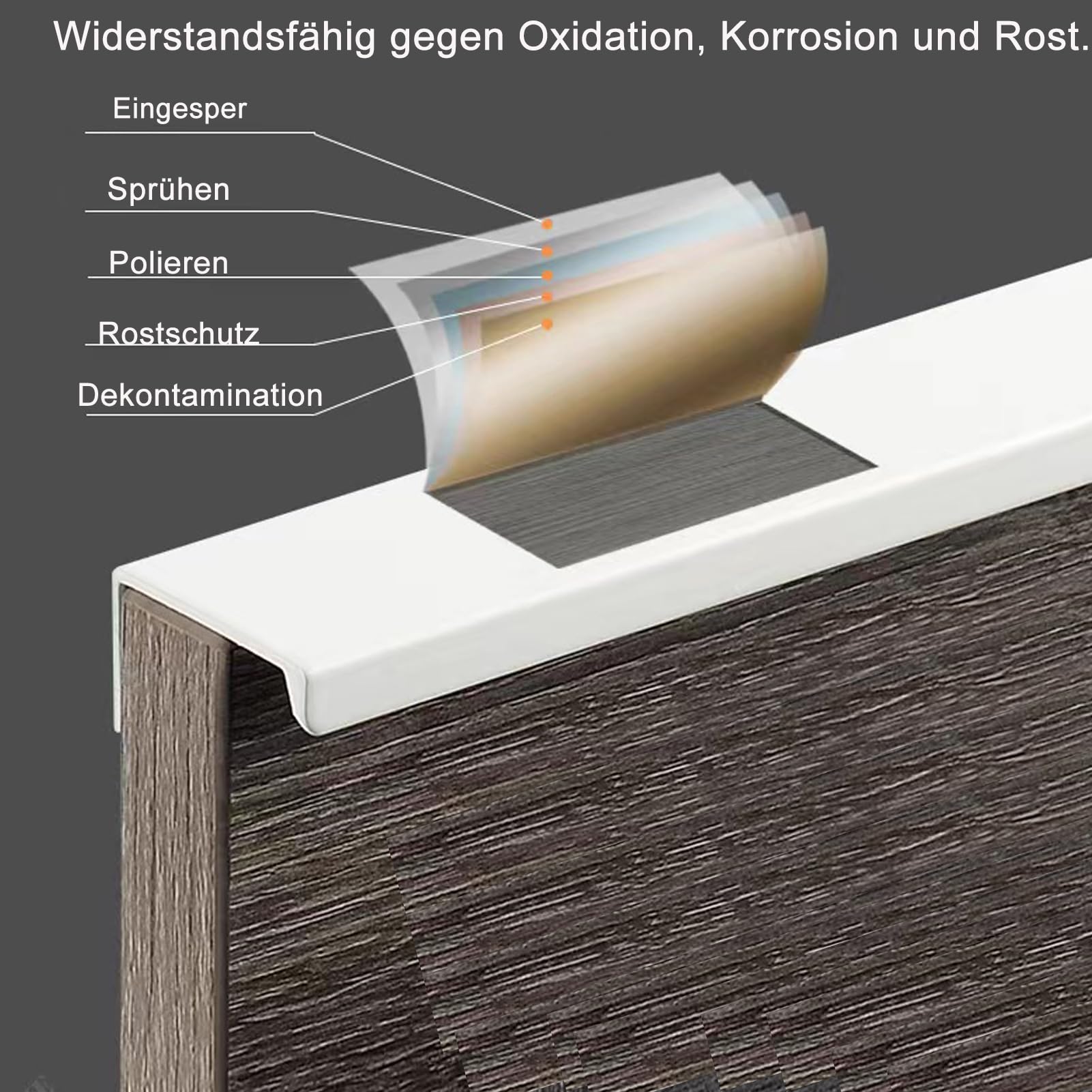 10 stuks verborgen kastgrepen, zwart, 120 mm, verborgen meubelgrepen, meubelgrepen, zwart met schroeven, ruimtealuminium, verborgen deurgreep, kastgrepen, voor keukenkasten, lade (120 mm