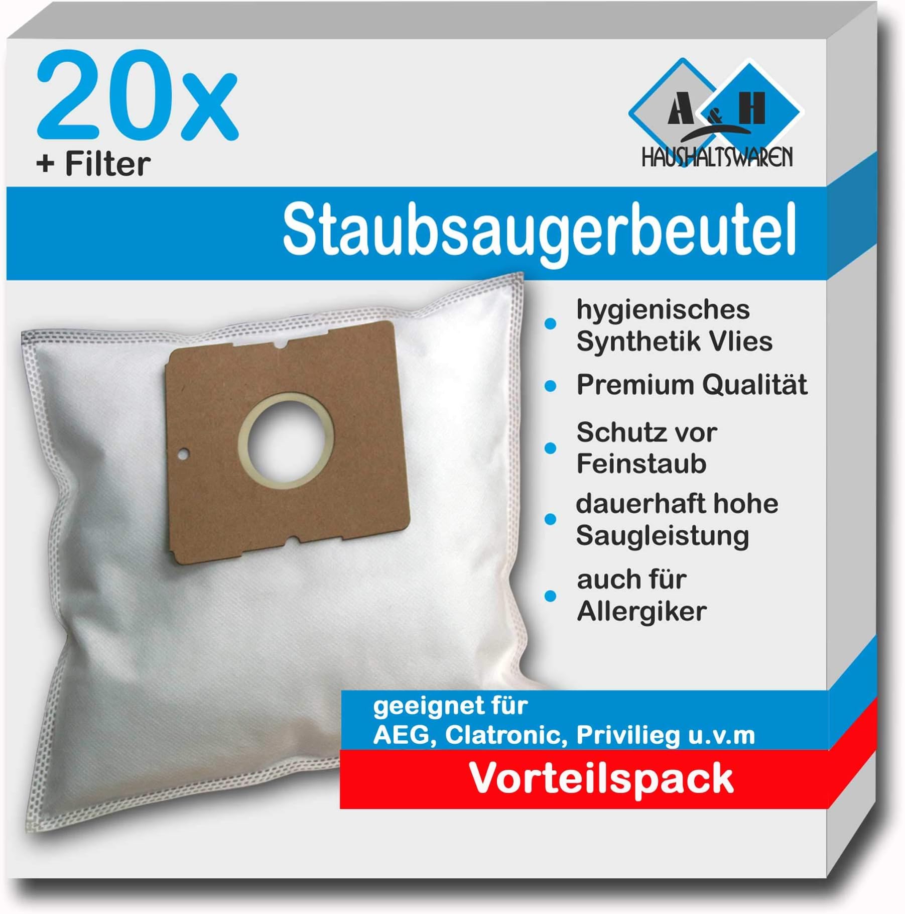 AEG Serie AOS filtro sacco tessuto microfibra 5 sacchetti x