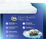Serta Down Illusion Hypoallergène doux 2 Oreiller de pouce Couche de matelas simple, Reine, Blanc