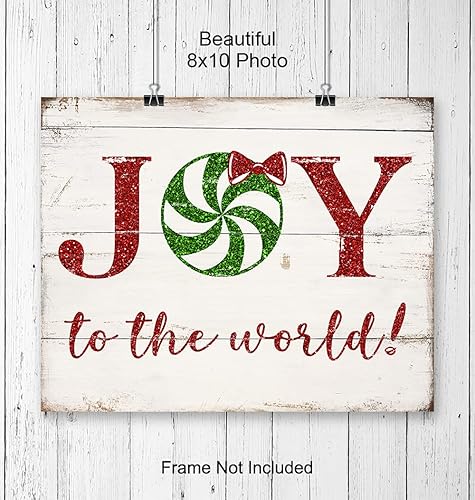 Miniatura 3 de Christmas Wall Art Poster Photo Print - Great Rustic Farmhouse Shabby chic Xmas Decor or Holiday Decorations for Fans - 8x10 Unframed print- Not Wood