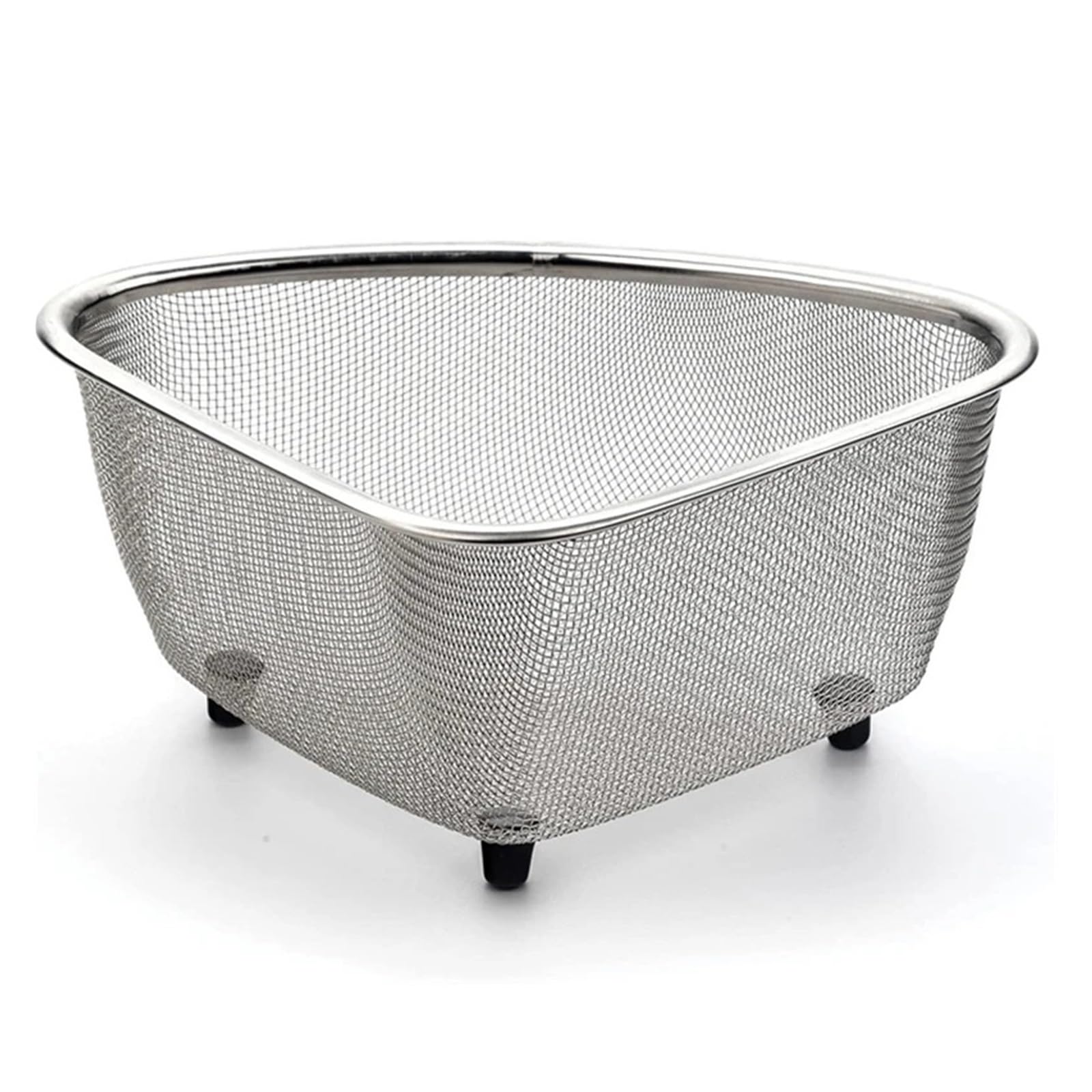 Cesta coladora de fregadero de acero inoxidable de malla triangular