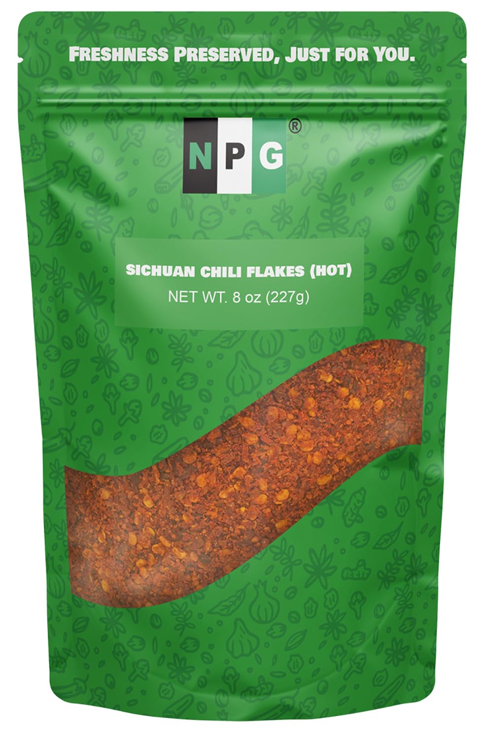 NPG Authentic Sichuan Chili Flakes 8 Ounce, Extra Hot, Szechuan Crushed Red Pepper Flake Bulk, Essential Spice Seasoning for Making Kimchi, Chili Oil, Stir-fry, Pizza, Salads, and Tacos