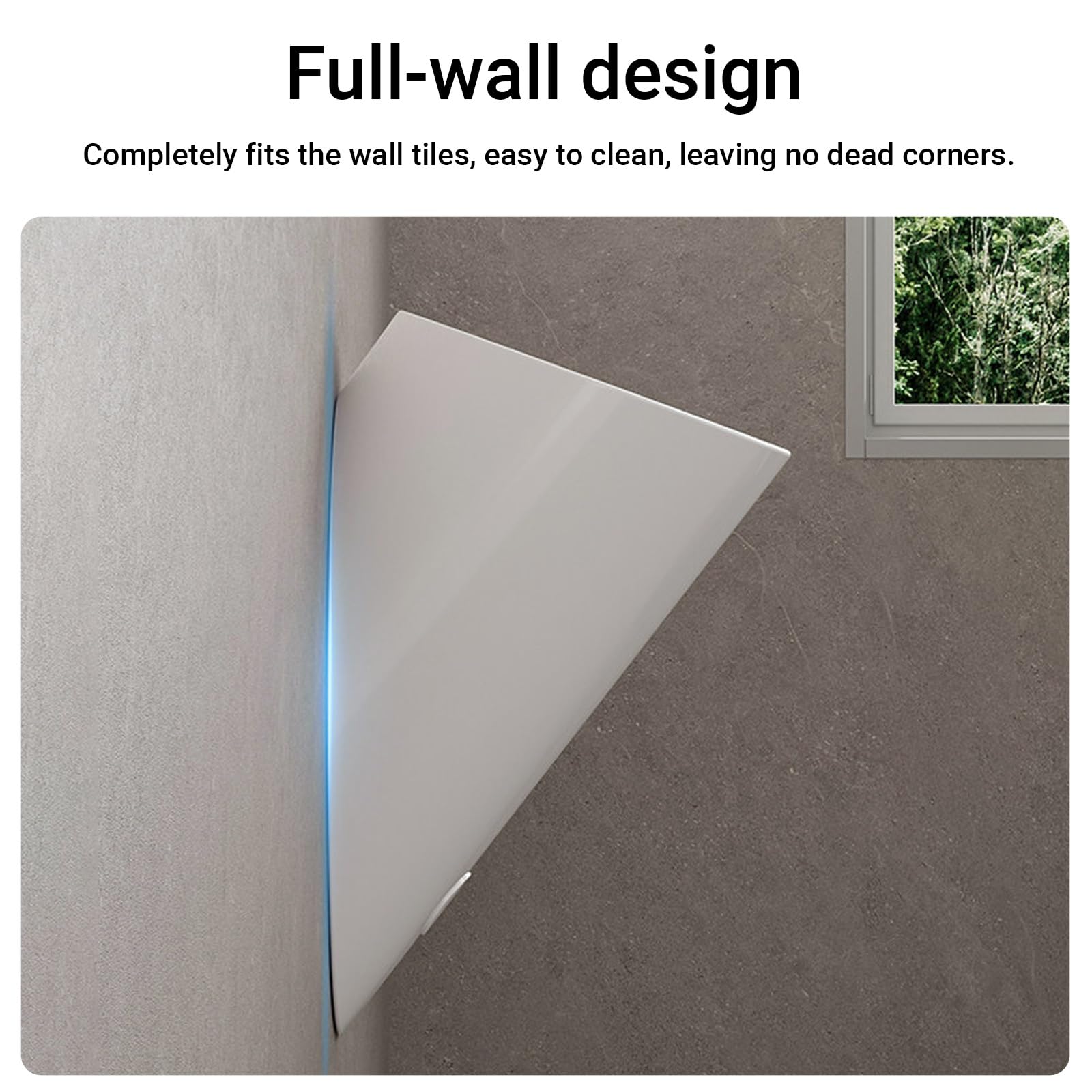 Orinal montado en la pared para hombres, sensor inteligente de descarga, a prueba de derrames y diseño antiolor, ahorra espacio para baño, hogar y hotel