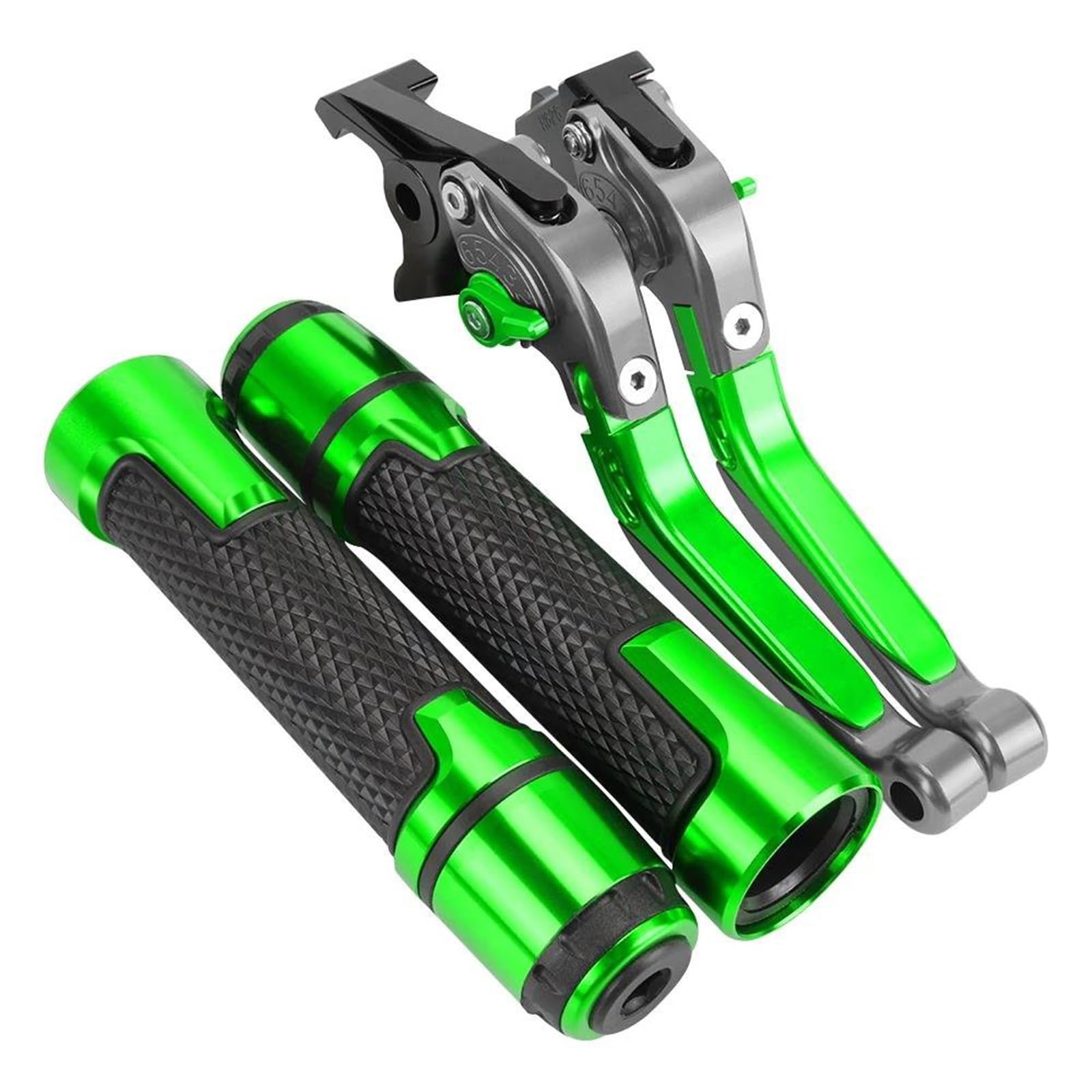 GQUIKGW Replace Brake Clutch Levers Motorcycle Parts Handles Adjustable Folding Extendable for Y-AMAHA FZ600 FZ 600 1987 1988 1989(Green 1)