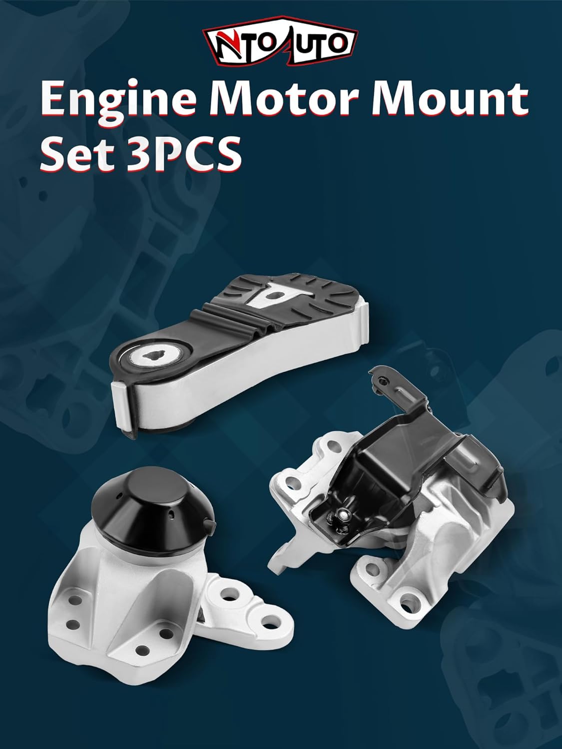 Engine Motor Mount Set 3PCS A5663HY A5734 A5812 Compatible with Explorer 2016-2019 3.5L V6 NA Engine Motor and Transmission Mount Kit