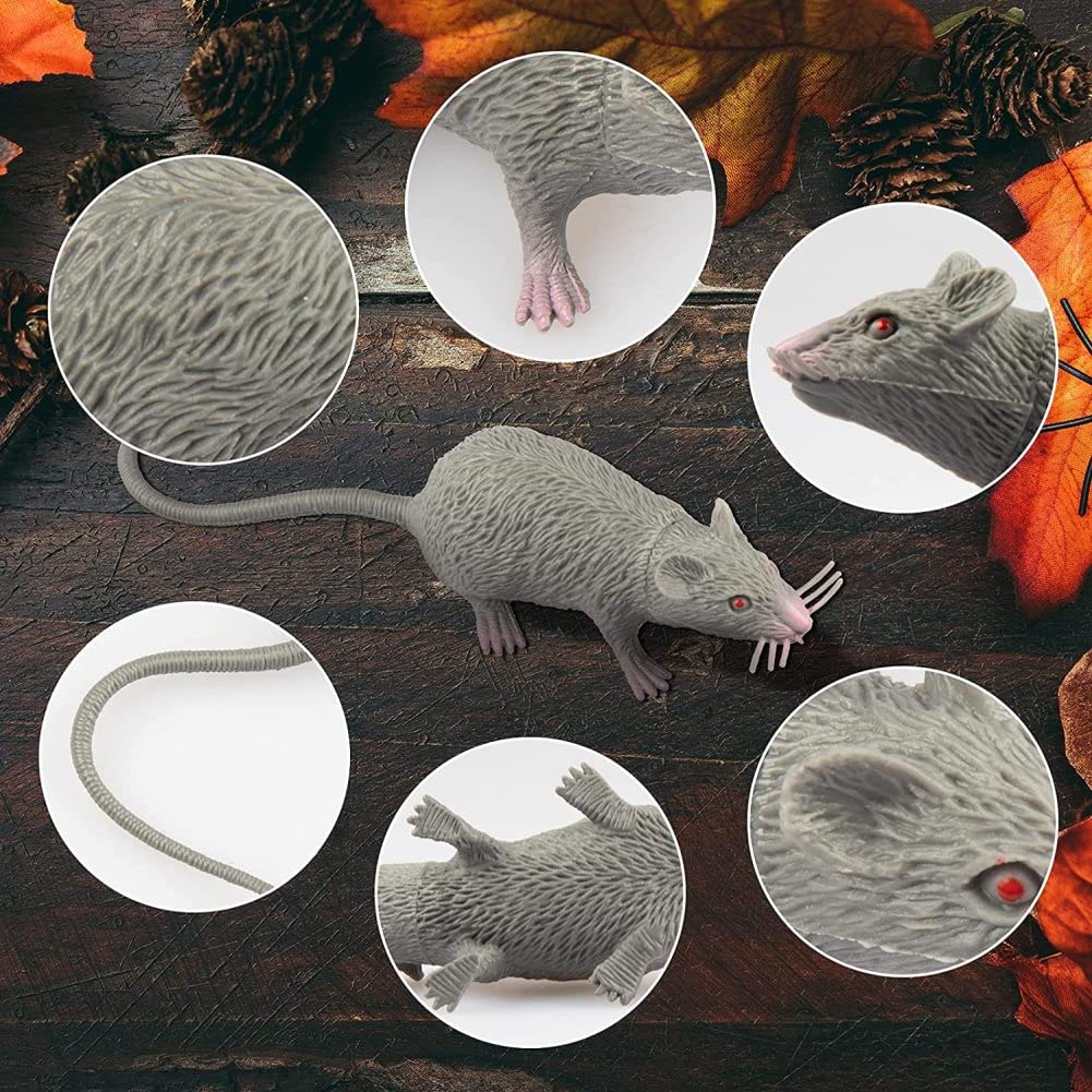 Topo Finto Realistico In Plastica Per Scherzi E Decorazioni Horror - Oggetto Di Scena Per Halloween, Pesce D'Aprile E Case Infestate - 3