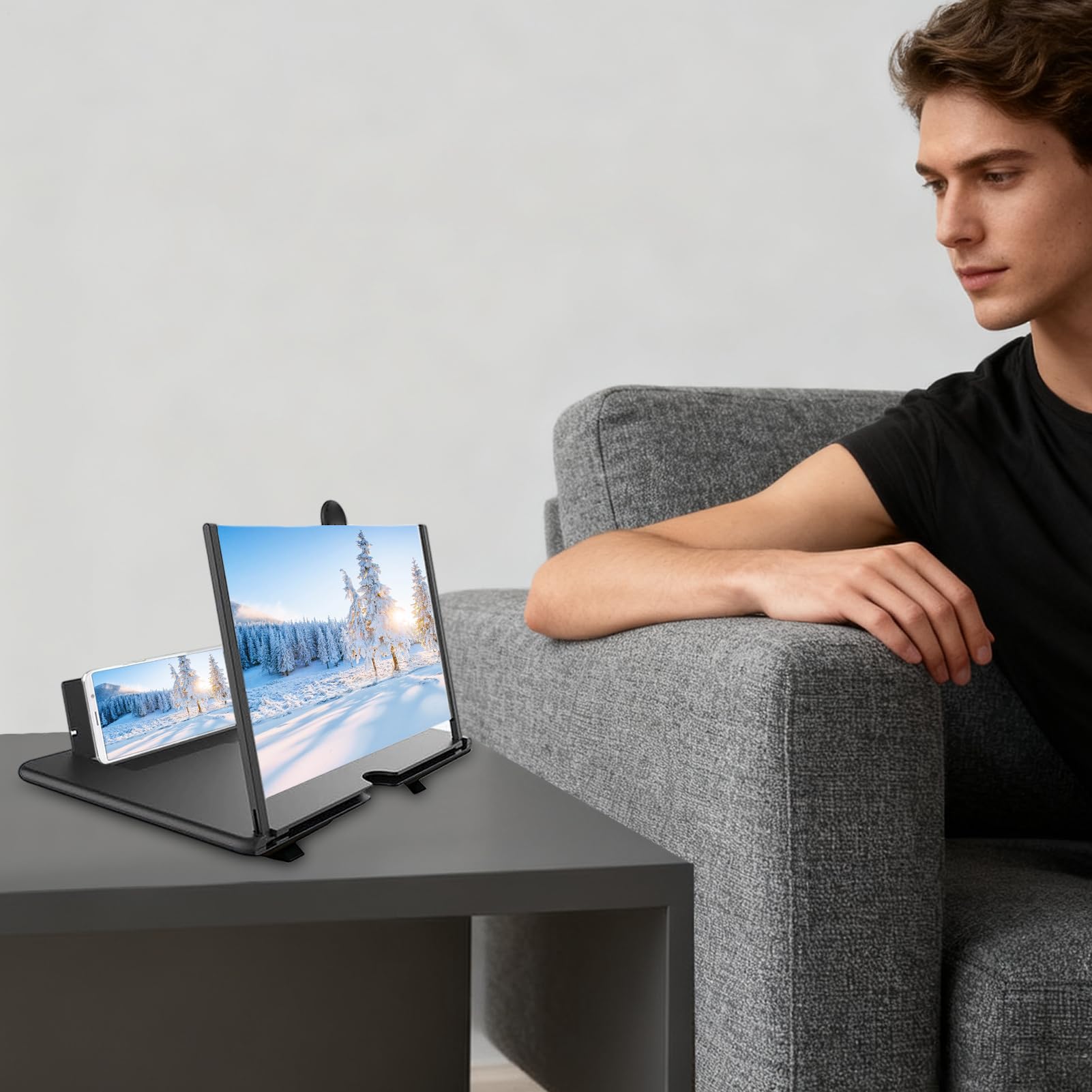 Ingranditore di schermo per telefoni cellulari, ingranditore HD 3D per desktop - ingranditore display smartphone, per bambini e anziani per guardare video, per serate cinema,