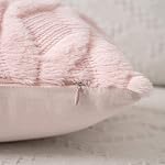 MIULEE Boîte de 2 Valentines Brodé Faux Laine Couvertures d'oreiller Decorative Coussin Étui de coussin pour Canapé Canapé Voiture de chambre 18x18 De pouce, rose clair