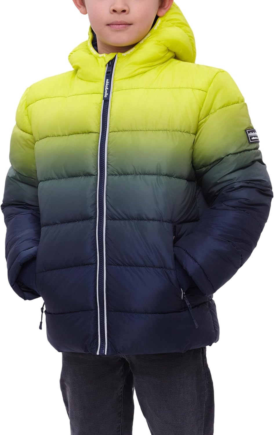 Rokka&Rolla Boys' Heavyweight Puffer Jacket Warm Fleece Lined Winter Coat