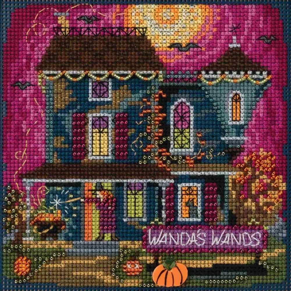 Mill Hill Wanda's Wands Beaded Counted Cross Stitch Halloween Kit 2018 Buttons & Beads Autumn MH141822