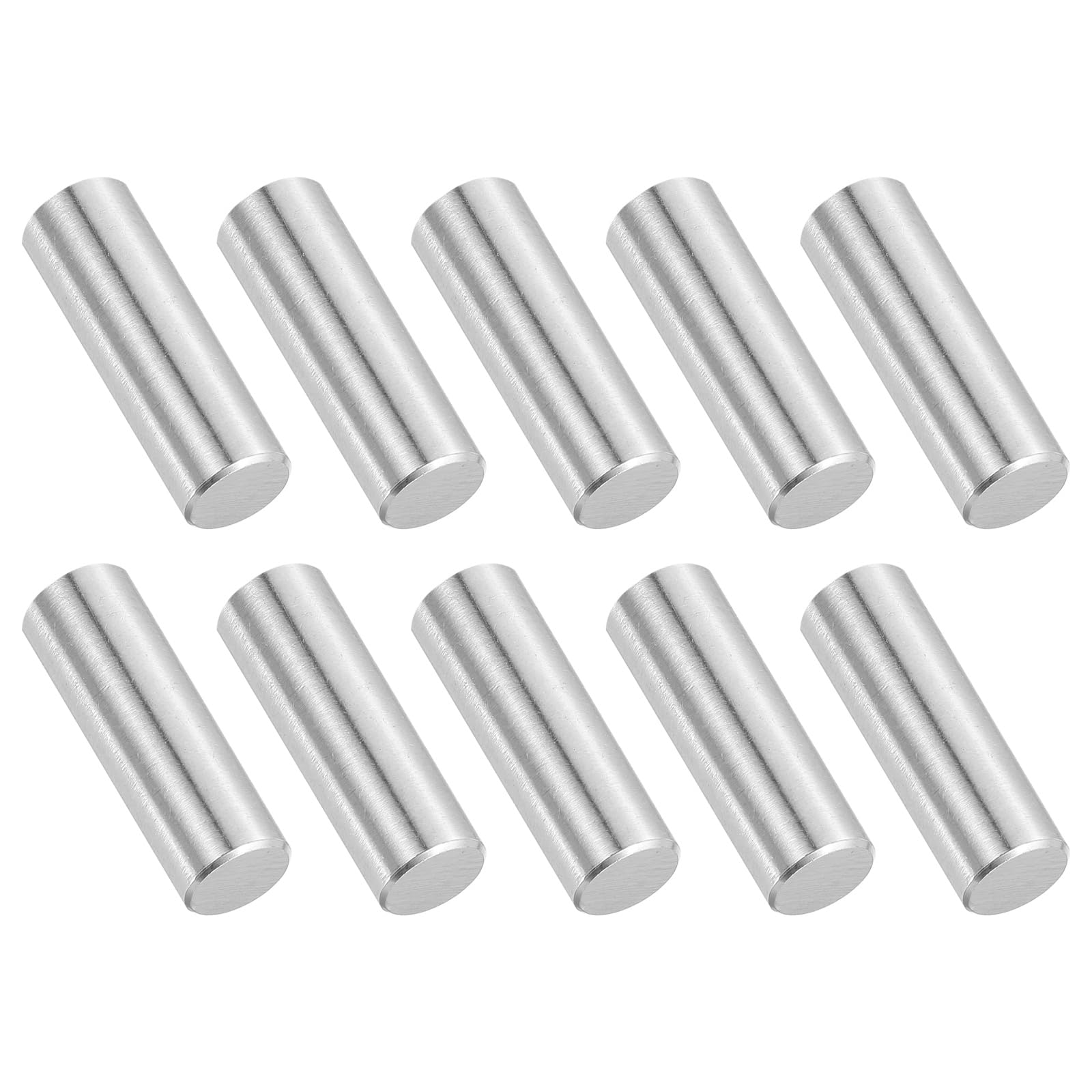PATIKIL 5 Pcs Marine Grade 316 Stainless Steel Dowel Pins, 10mm x 30mm Round Metal Rods Linear Rail Rod Shaft Solid Bar Stock for Pegs Support Shelves DIY Craft Gear