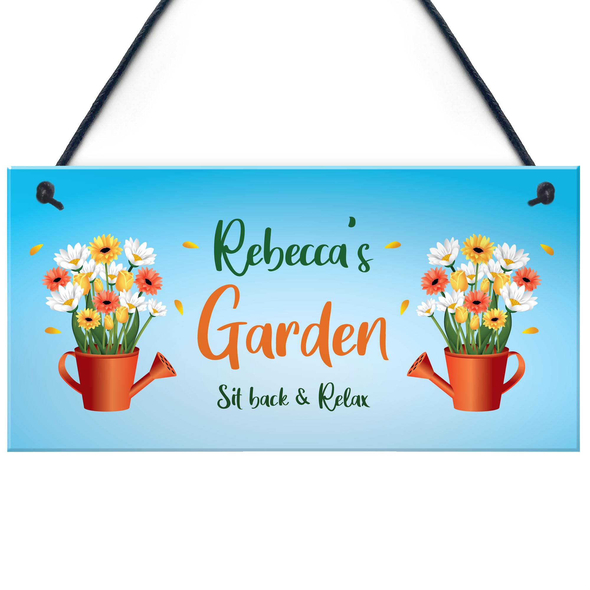 Personalised Garden Plaque Hanging Outdoor Summerhouse Sign Friendship Gift