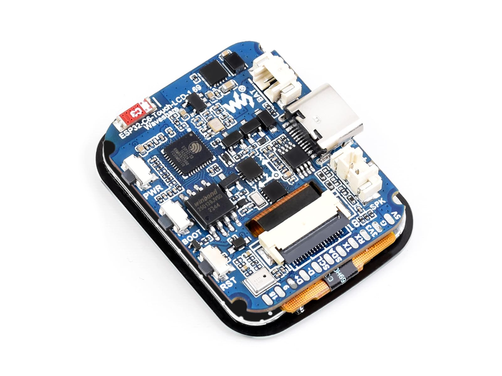 ESP32-C6 1.69inch Touch LCD Development Board, ESP32 with Display 240×280 Pixels, Supports Wi-Fi 6/BLE 5, 160MHz RISC-V Processor, SPI Interface, AI Speech, Support AI Voice Interaction, with Speaker