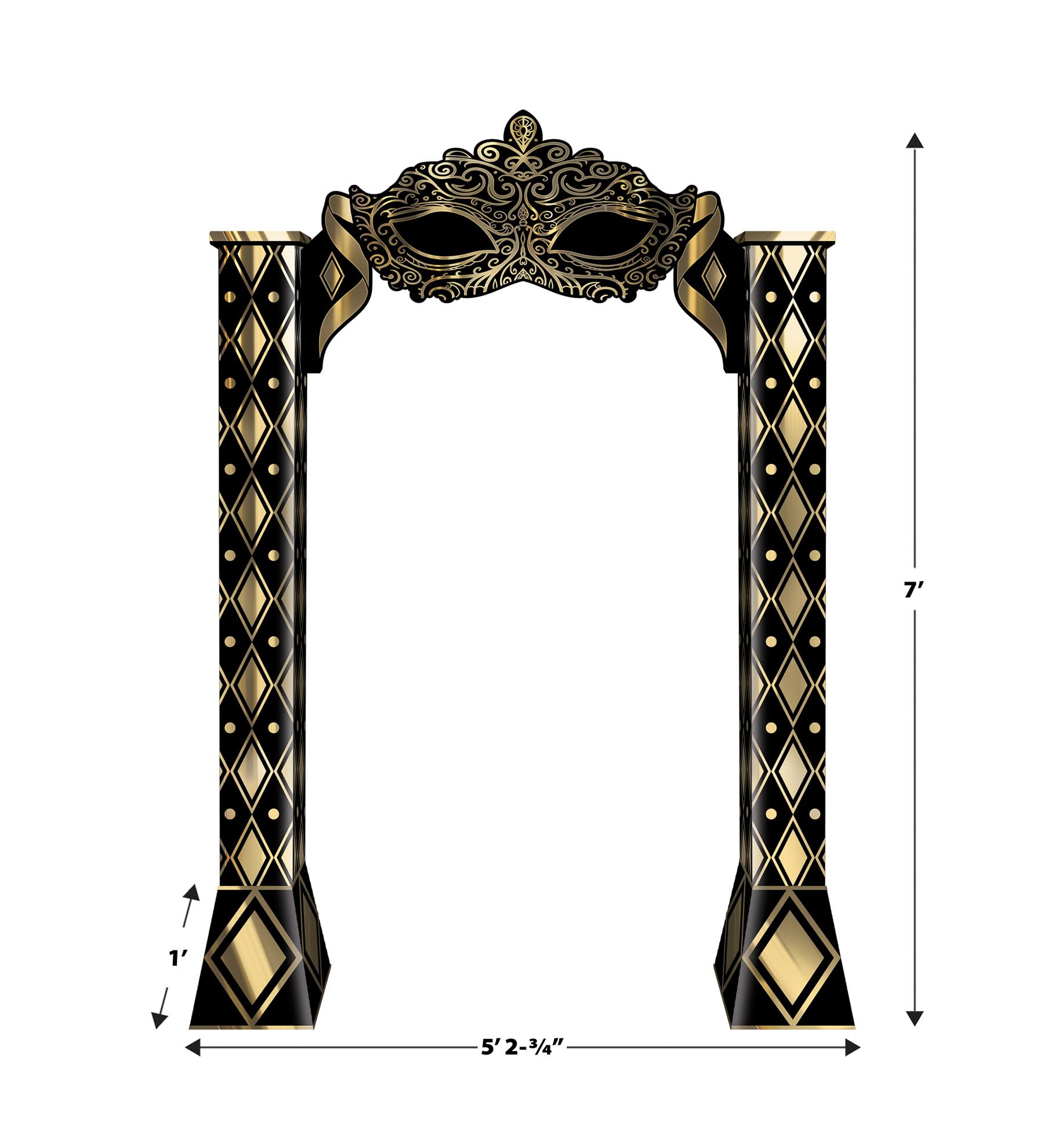 Amazon.com: Masquerade 3D Archway Decoration - 7' - Black