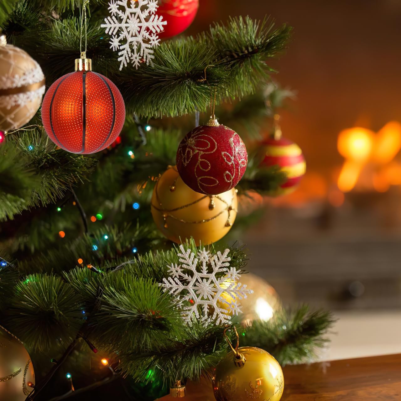 Toyvian Christmas Basketball Ornaments 6Pcs Christmas Tree Hanging Ball for Xmas Tree Sports Party Decorations Indoor Holiday Decor - Image 9
