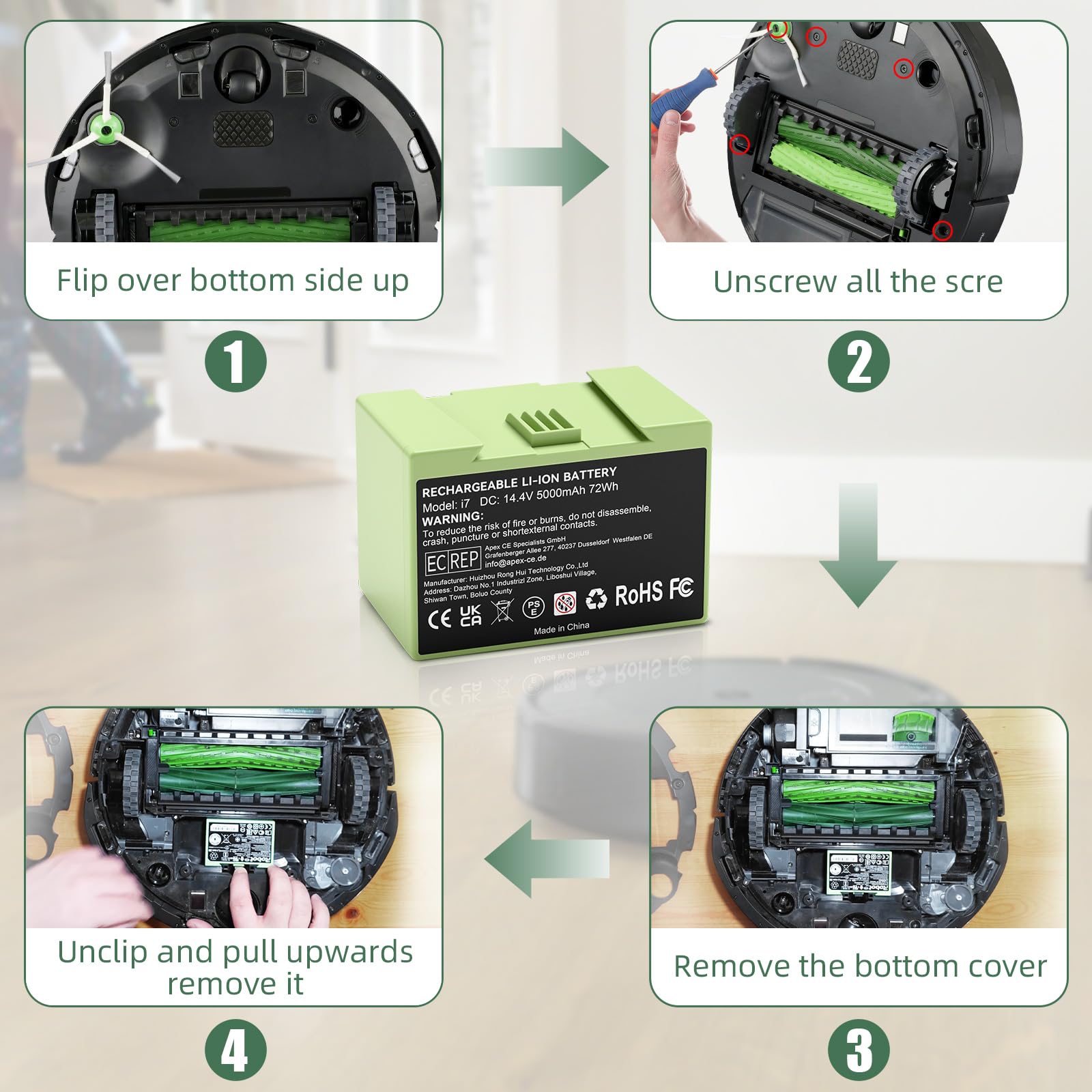 Amazon.co.jp: Bonadget iRobot ルンバ i7シリーズ用バッテリー ルンバ