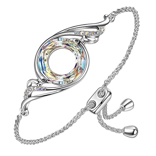 Kate Lynn Slider Bracelets for Women Crystal Bracelet Jewelry for Women Birthday Gifts for Women Mom Wife Grilfriend Wife Daughter Christmas Mothers Day Valentines Day Gifts