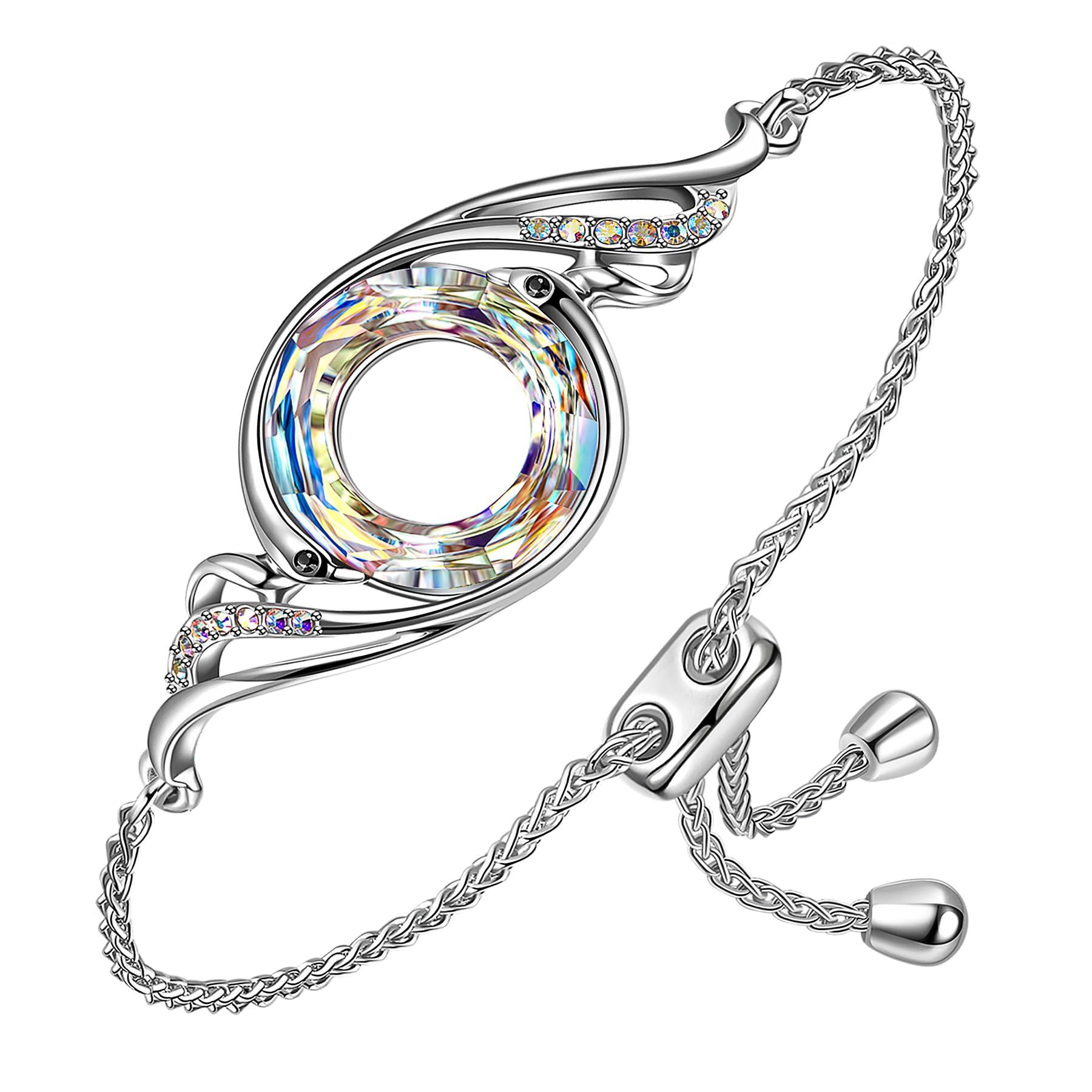 Kate Lynn Rise From the Ashes Phoenix Bracelet for Women, Adjustable Slider