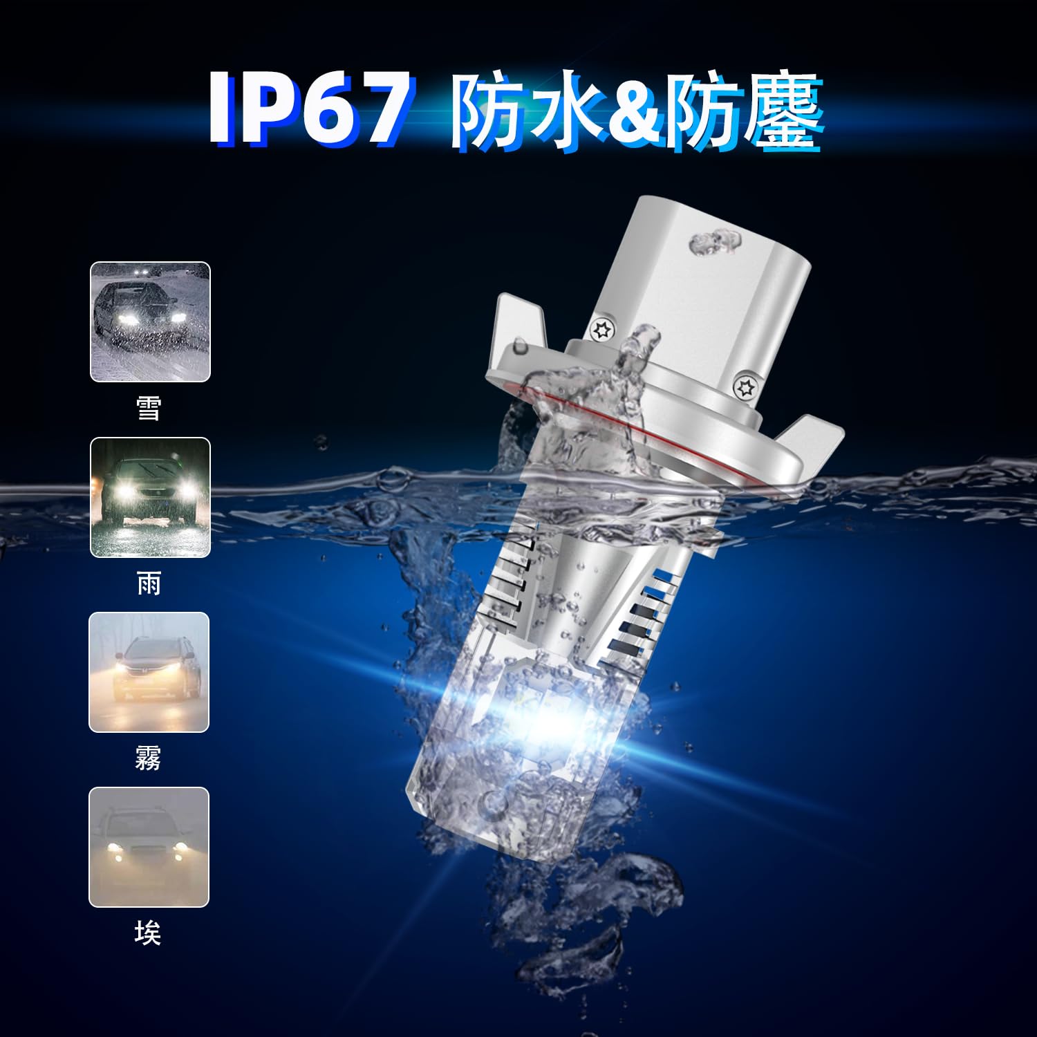 Amazon | Sinoparcel H13/9008 LEDヘッドライト 爆光 7倍明るさUP, 高