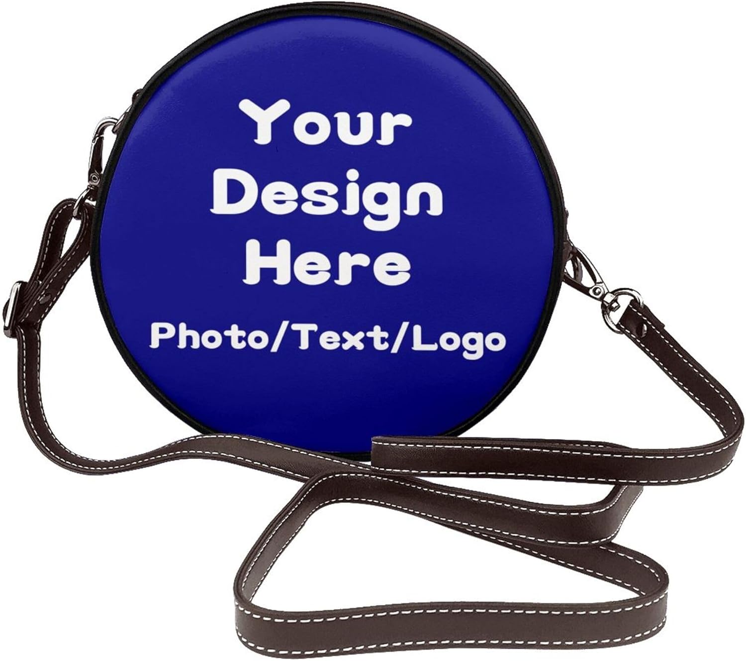 Custom Novelty Round Purse Design Your Own Personalized Crossbody Handbag with Adjustable Strap Customized Bags
