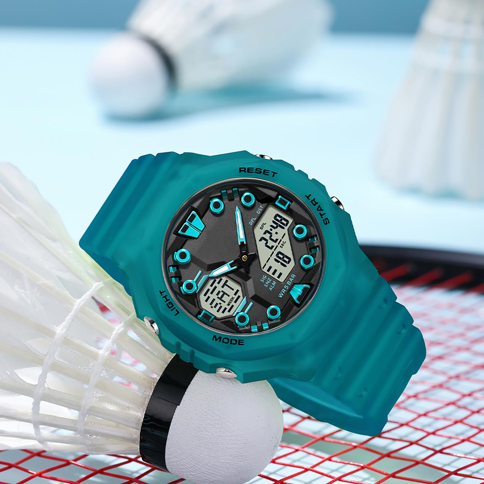 findtime Orologi per uomo e donna adolescente studente colorato sport analogico digitale orologio impermeabile con allarme mondiale conto alla rovescia, cronometro robusto per attività all'aperto