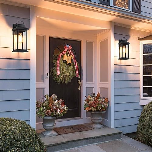 Miniatura 7 de Lámparas de pared para exteriores del atardecer al amanecer, de 14.75 pulgadas, aplique de pared exterior con enchufe de base E26, farol de pared