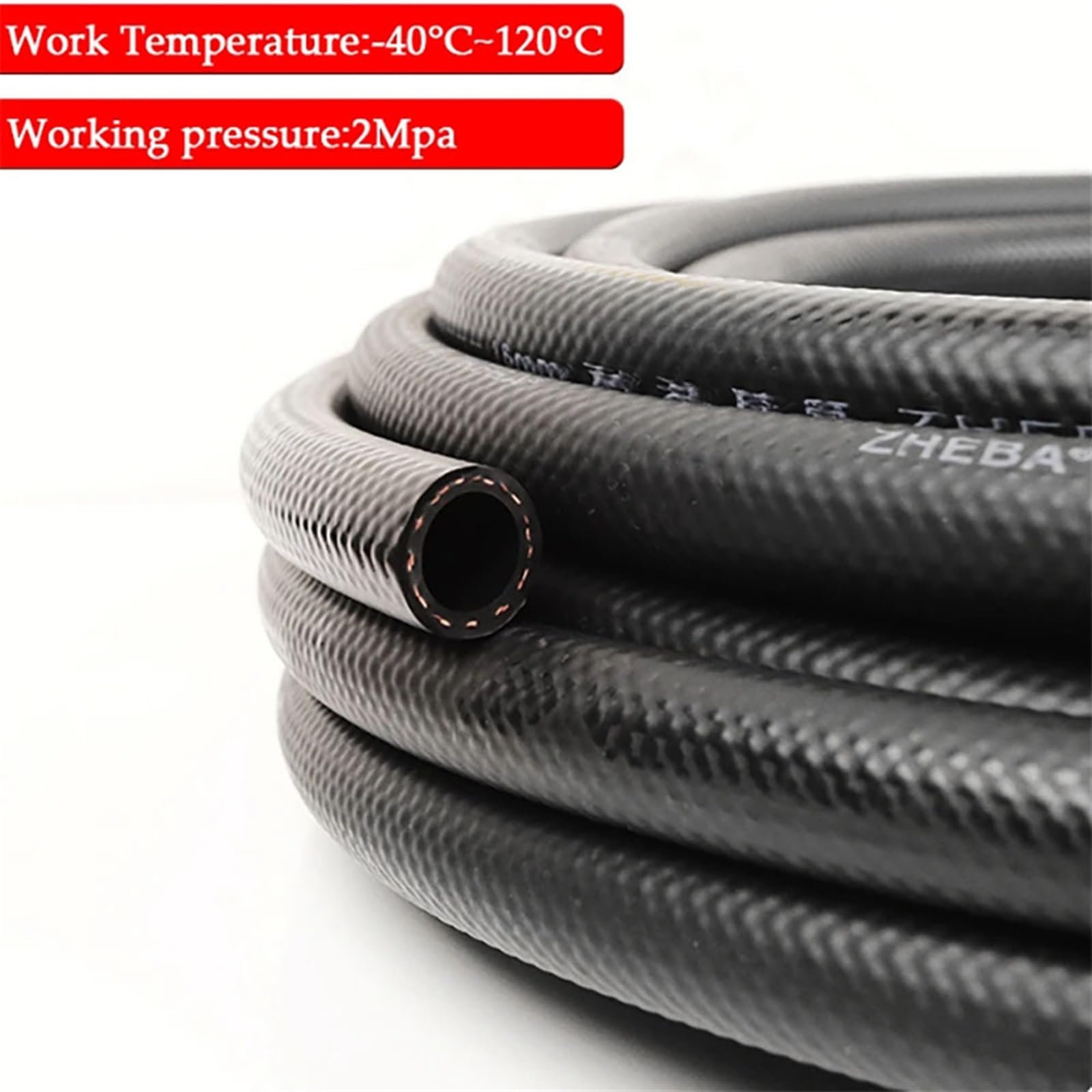 Tubo flessibile in gomma NBR flessibile for carburante, for auto, for benzina, diesel, olio, diametro 4, 5, 6, 8, 10, 12, 13, 14, 16, 19, 22, 25 mm per auto, camion, trattori e piccoli motori(19mm,10M