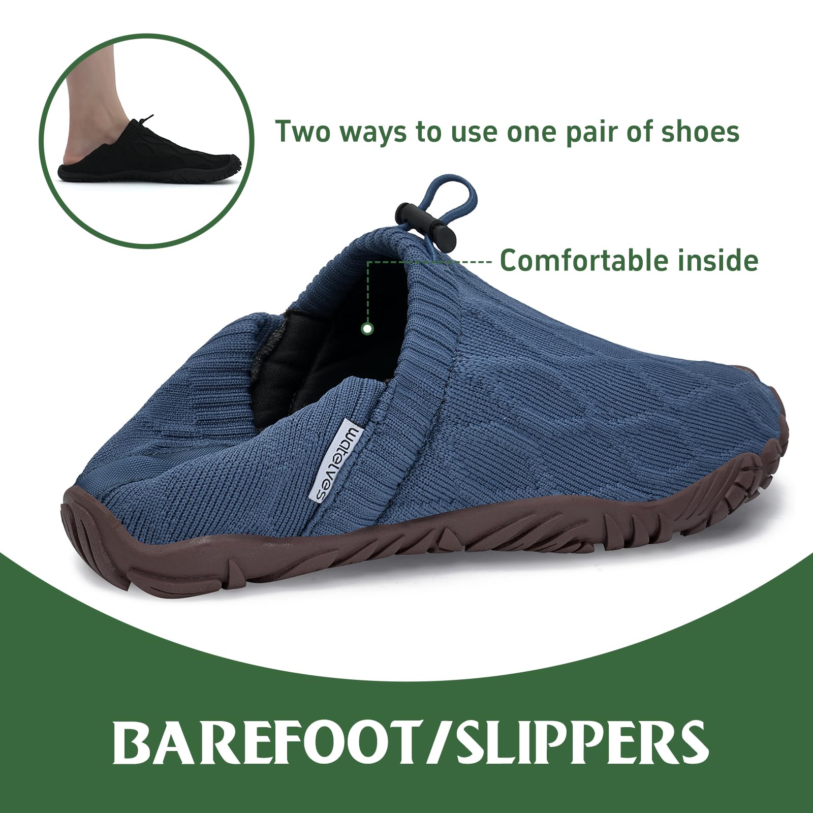 WateLves Unisex Barefoot Zapatillas de Trail Minimalista Running Zapatilla Cómodas Ligeras Zapatos Descalzos