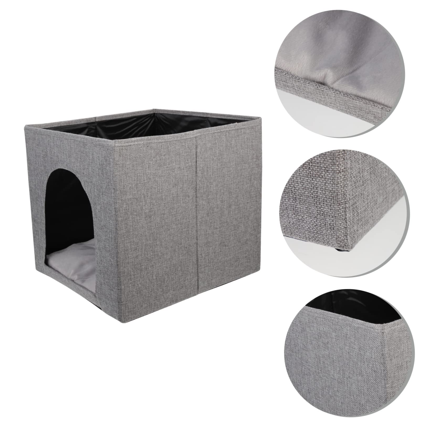 TOYANDONA Maison pour Chat Niches Lin Nid Respirant Intérieur Et Extérieur Lit Confortable Pliable