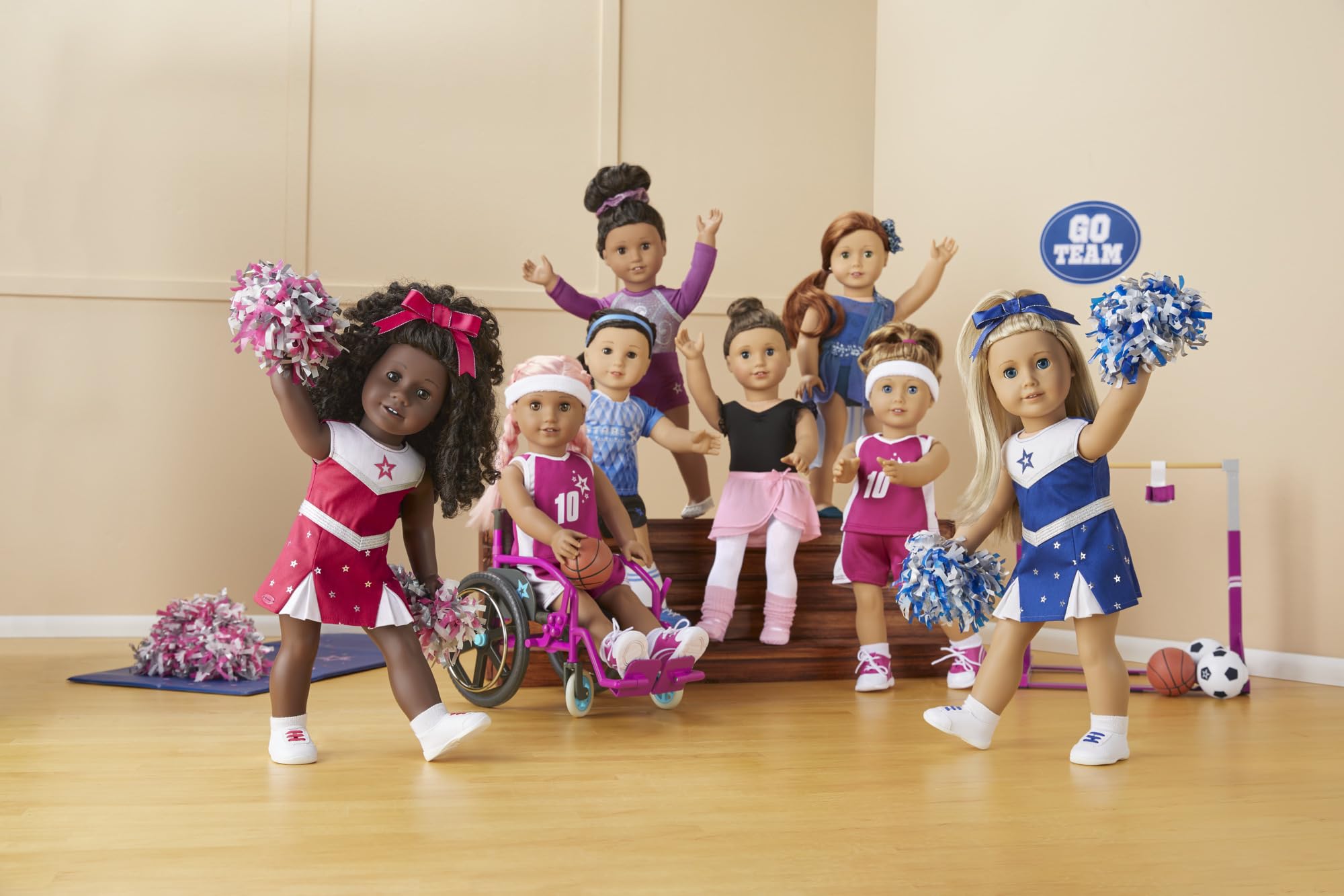 American Girl 18-inch Doll Ultralight Working Wheelchair with Padded Seat and Fabric Bag, for Ages 6+