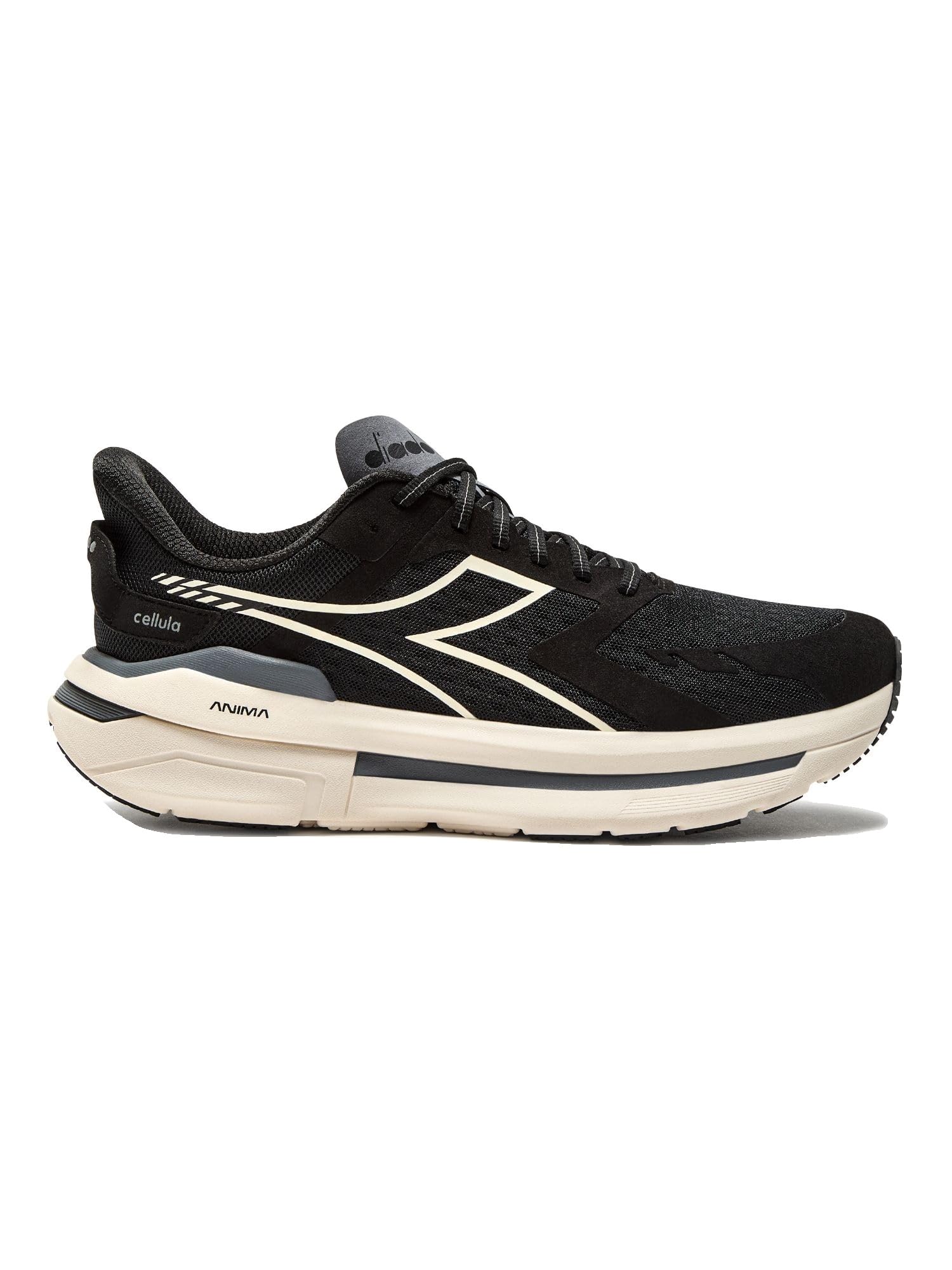 Diadora 101.180243 – Célula Men, color C2609 – Black/​Whisper White Talla 44 EU C2609 – Black Whisper White 44, C2609 Black Whisper White, 42 EU