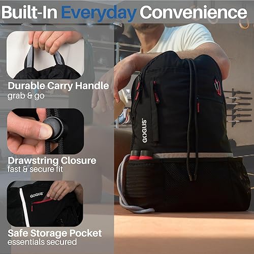Miniatura 6 de GOGUS Mochila híbrida de gimnasio para hombres y mujeres, mochila deportiva de 18 litros con bolsillos dobles para botella de agua, compartimento
