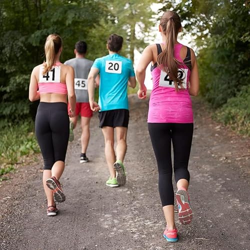 Miniatura 4 de Kayiete 1-200 baberos de carreras de carreras grandes números con pasadores de seguridad para eventos de carreras de maratón - Tyvek resistente al