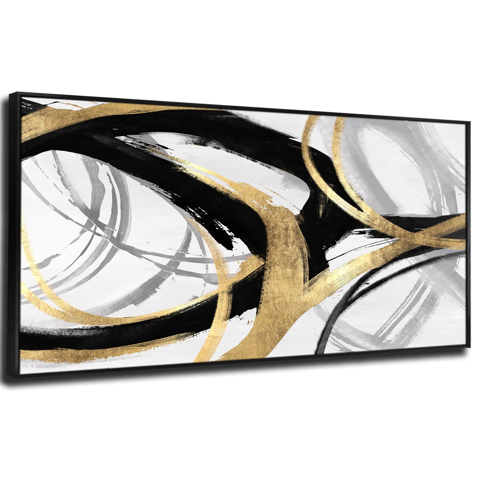 Large Wall Decor Gold Wall Art for Living Room Framed Abstract Canvas ...